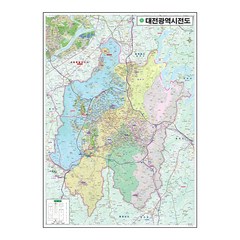 지도닷컴 대전광역시전도 코팅형 78 x 110 cm + 전국행정도로지도, 1세트