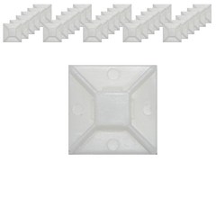 접착식 케이블타이 홀더 백색 일반 20 x 20 mm, 1000개, 화이트
