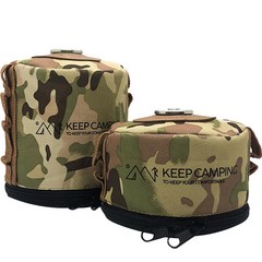 KEEP 캠핑 카모 패턴 이소가스 워머 2종 세트, 1세트