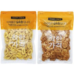 바나나칩 400g + 구운 바나나칩 400g 세트, 1세트