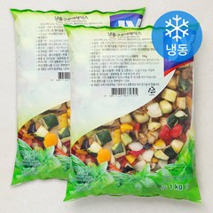 구운야채믹스 손질채소 (냉동), 1kg, 2개