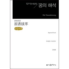 10%원서발췌 꿈의 해석 : 큰글자책, 지식을만드는지식, 지크문트 프로이트