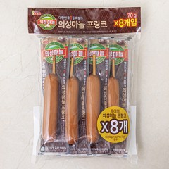 롯데햄 의성마늘 프랑크, 70g, 8개