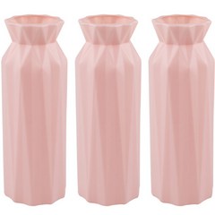 클레어라 디자인 플라스틱 꽃병 3p, 핑크