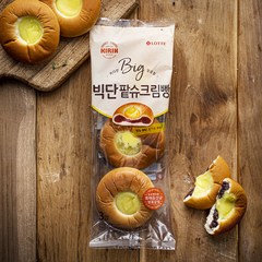 기린 팥 슈크림빵 빅단 3입, 315g, 1개