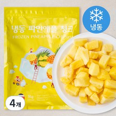 파인애플 청크 (냉동), 1kg, 4개