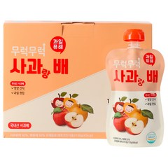 이유케어스 무럭무럭 과일 퓨레 사과랑 배 7p, 사과+배 혼합맛, 1개, 700g