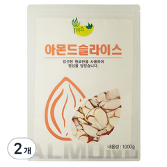 미소한입 아몬드 슬라이스, 1kg, 2개