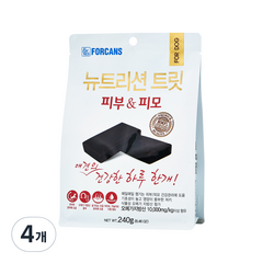 포켄스 뉴트리션 트릿 피부 & 피모 강아지 영양제, 240g, 4개