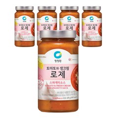 청정원 토마토와생크림 로제 스파게티소스, 600g, 5개