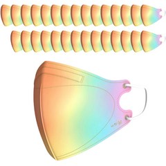 어린숨 엣지 레인보우 컬러마스크 소형 새부리형, 30개입, 1개