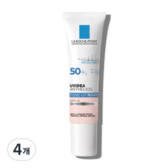 라로슈포제 유비데아 안뗄리오스 톤업 로지 크림 SPF50+ PA++++, 30ml, 4개