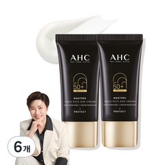 AHC 마스터즈 아쿠아 리치 선크림 SPF50+ PA++++, 6개, 30ml