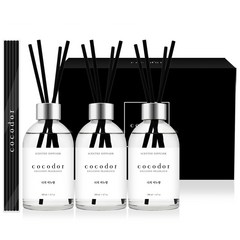 코코도르 화이트라벨 디퓨저 200ml x 3개 + 리드스틱 20개입 세트, 너의 비누향