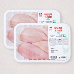 목우촌 무항생제 인증 닭가슴살 (냉장), 400g, 2팩