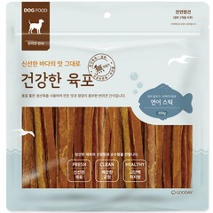 굿데이 건강한 육포 스틱 강아지간식, 연어, 300g, 1개