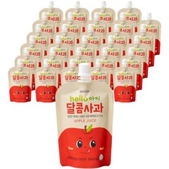 아올다 헬로아이 달콤사과 주스 100 ml, 사과맛, 100ml, 40개