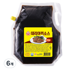 오뚜기 데리야끼소스 스파우트팩, 2kg, 6개