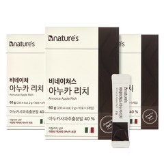 비네이쳐스 아누카 리치 3개월분 아누카사과 추출분말, 60g, 3개