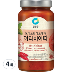 대상 청정원 아라비아따 스파게티 소스, 4개, 600g