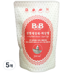 비앤비 젖병세정제 액상형 리필, 500ml, 5개