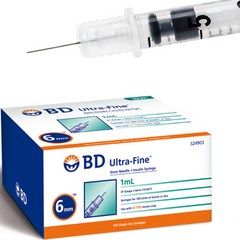 BD 일회용 인슐린 주사기 31G 6mm 1cc 100p, 100개입, 1개