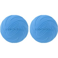 케이알펫츠 강아지 플라이 소프트 원반 18cm, 블루, 2개입