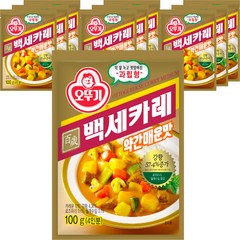 오뚜기 백세 카레 약간매운맛, 100g, 10개