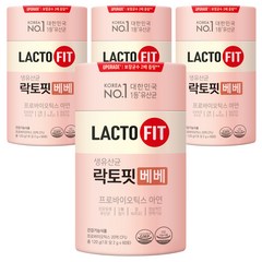 락토핏 생유산균 베베 60포, 120g, 4개