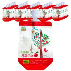 자연마을 착즙 사과주스, 100ml, 30개