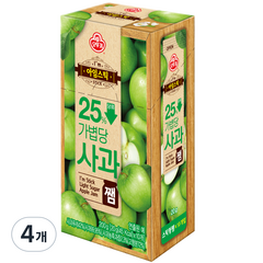 오뚜기 아임스틱 사과쨈, 4개, 200g