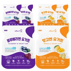 내아이애 동결건조 요거트엔 유아과일큐브, 블루베리 3p + 망고3p, 1세트, 16g