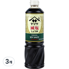 야마사 저염 간장, 1L, 3개