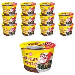 오뚜기 컵밥 진한쇠고기 미역국밥, 314g, 12개입