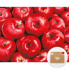 아트조이 DIY 보석 십자수 캔버스형 50 x 40 cm, 건강을 부르는 홍사과, 1세트