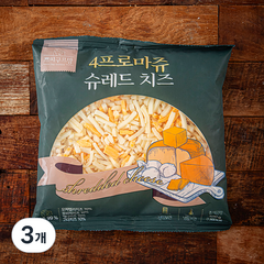 쁘띠구르망 4프로마쥬 슈레드 치즈, 500g, 3개