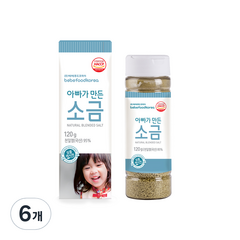 베베푸드 아빠가 만든 소금 120g, 천일염, 6개