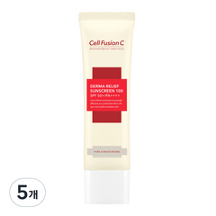 셀퓨전씨 더마 릴리프 썬스크린 100 SPF50+ PA++++, 50ml, 5개