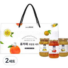 카페베네 홈카페 과일청 세트, 유자차 480g + 자몽차 480g + 레몬차 480g, 2세트