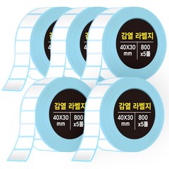 다다 감열라벨지 800매 40*30mm, 5롤