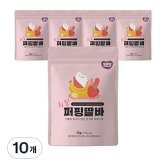 또또맘 리얼 퍼핑 유아과자 25g, 딸바맛, 10개