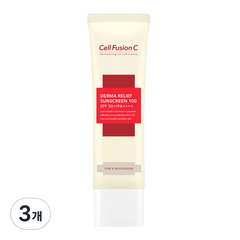 셀퓨전씨 더마 릴리프 썬스크린 100 SPF50+ PA++++, 50ml, 3개