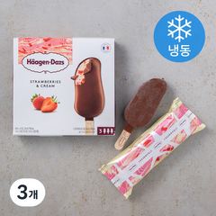 하겐다즈 멀티바 아이스크림 스트로베리 앤 크림 3개입 (냉동), 240ml, 3개