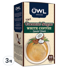 OWL 코코넛 화이트 커피, 20g, 10개입, 3개