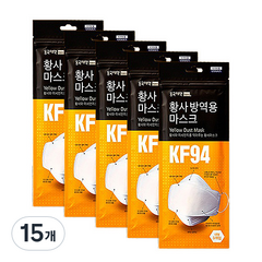 동국제약 황사방역용 마스크 대형 KF94, 3개입, 15개, 화이트