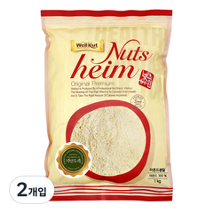 웰넛 자연두레 아몬드분말, 1kg, 2개입