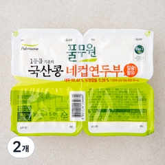 풀무원 국산콩 네컵연두부, 360g, 2개