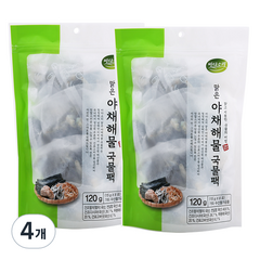 바다소리 맑은 야채해물 국물팩, 120g, 4개