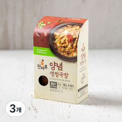 풀무원 찬양념 생청국장, 190g, 3개