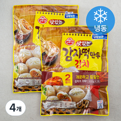 오뚜기 맛있는 감자떡 김치만두 (냉동), 600g, 4개